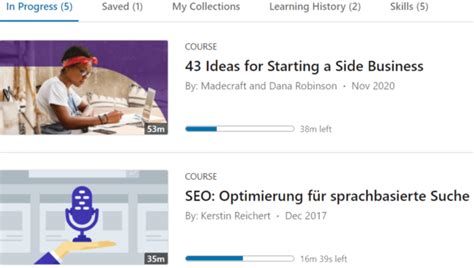 linkedin learning kursübersicht.